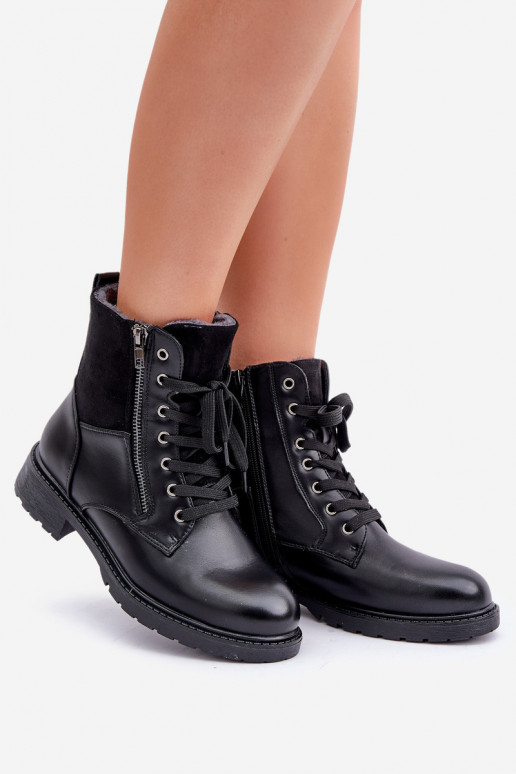 calentamiento Botas con tacones anchos Eko Piel de color negro Activadooise