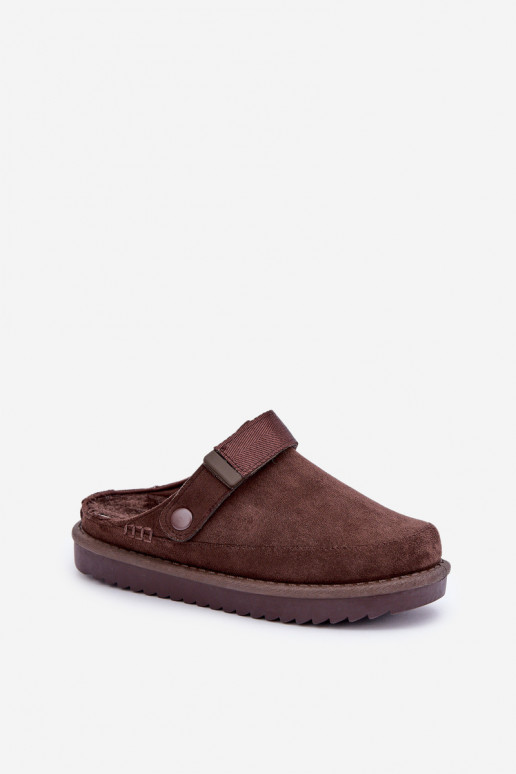 Zapatillas forradas para mujer con plataforma en color chocolate Neliel