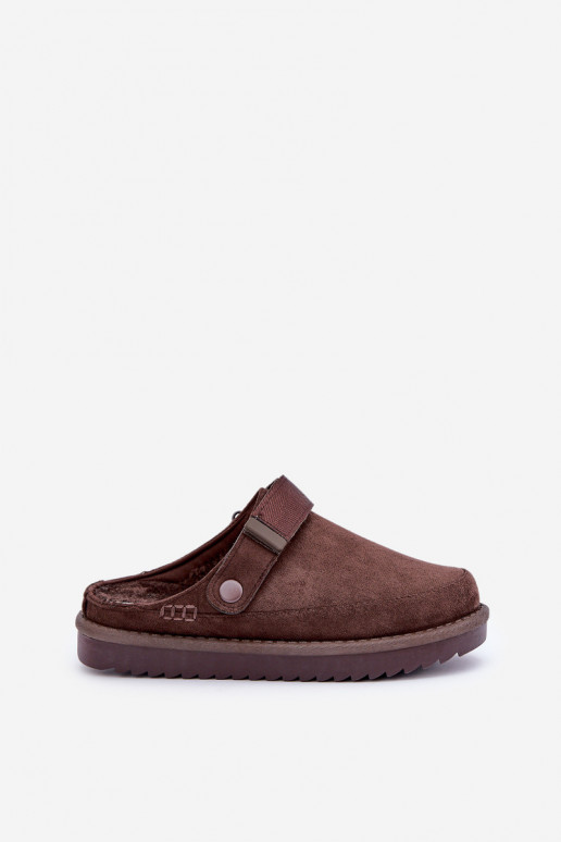 Zapatillas forradas para mujer con plataforma en color chocolate Neliel