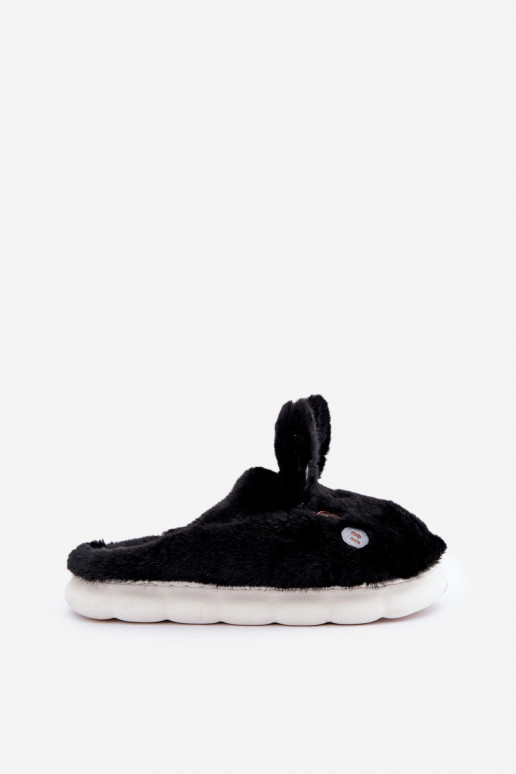 Zapatillas con temática de conejo en color negro Onjtatasha
