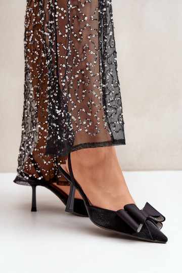  zapatos de tacón alto con cintas de color negro Selatea 2