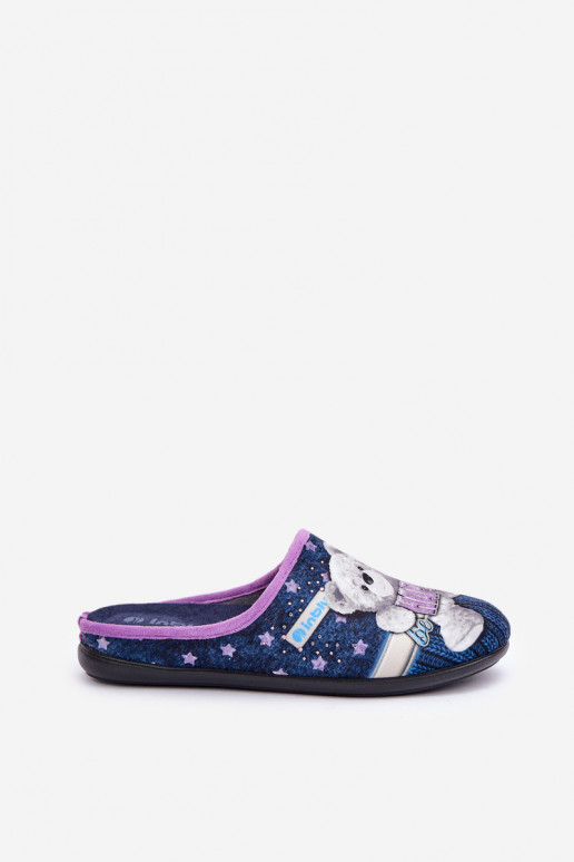 zapatos hecho en casa Femenino Zapatillas con oso Inblu GF000025 azul oscuro zapatos hecho en casa Femenino Zapatillas con oso Inblu GF000025 azul oscuro