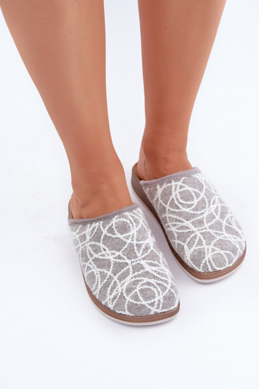 pantuflas brillantes para mujer Inblu CT000028 color gris