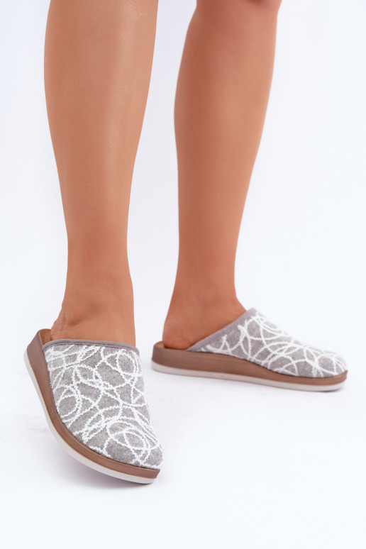 pantuflas brillantes para mujer Inblu CT000028 color gris
