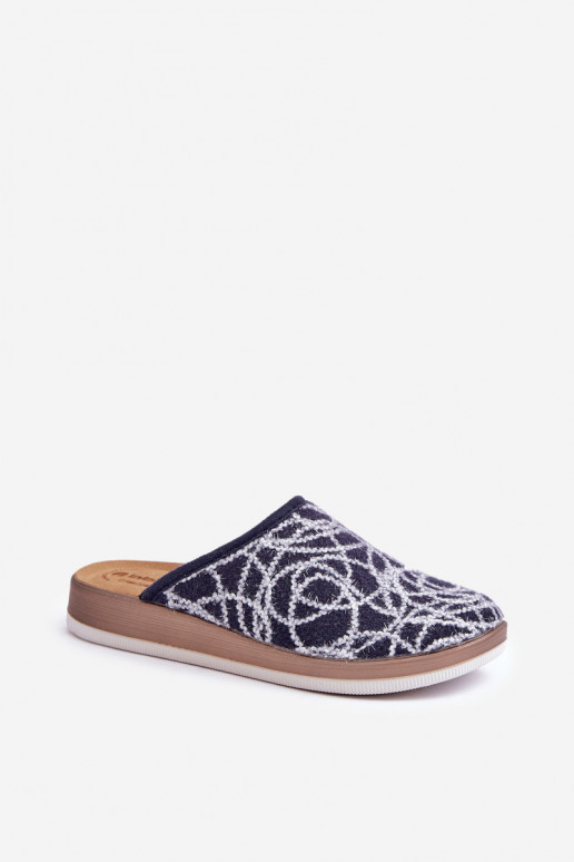 pantuflas brillantes para mujer Inblu CT000028 color azul marino