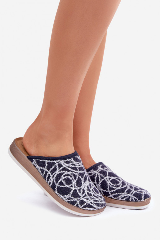 pantuflas brillantes para mujer Inblu CT000028 color azul marino