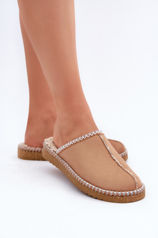 zapatos de casa pantuflas Z Haftem para mujer Inblu EY000028 color marrón