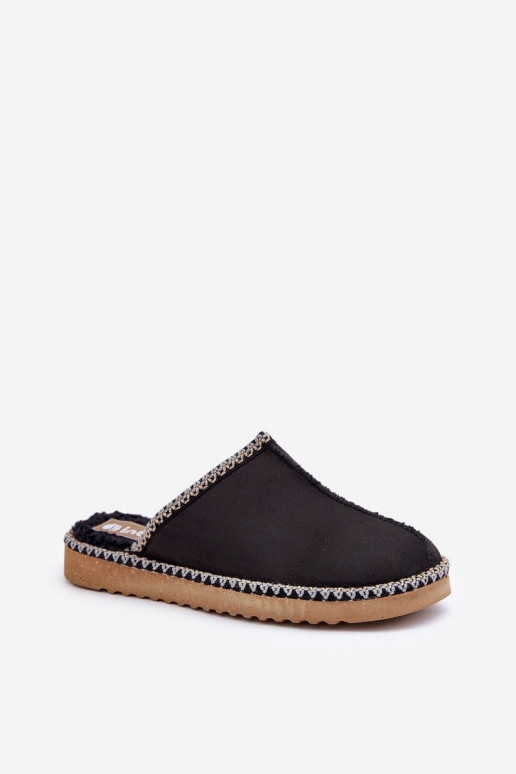 zapatos hecho en casa Zapatillas Z Haftem Femenino Inblu EY000028 de color negro zapatos hecho en casa Zapatillas Z Haftem Femenino Inblu EY000028 de color negro