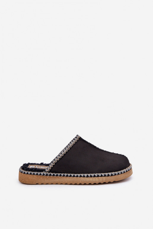 zapatos de casa pantuflas Z Haftem para mujer Inblu EY000028 color negro