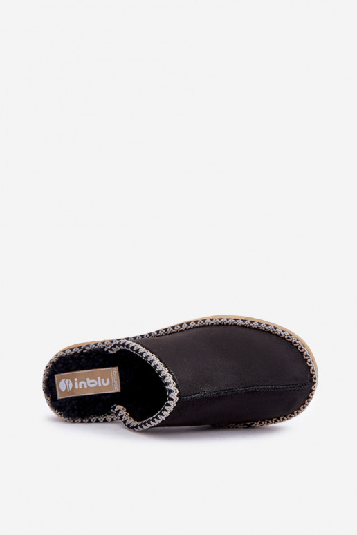 zapatos de casa pantuflas Z Haftem para mujer Inblu EY000028 color negro