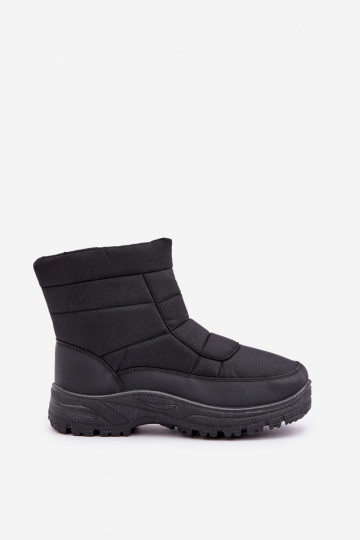 Botas de nieve para los hombres Al castillo calentamiento con pelo dentro de color negro Linnora 2