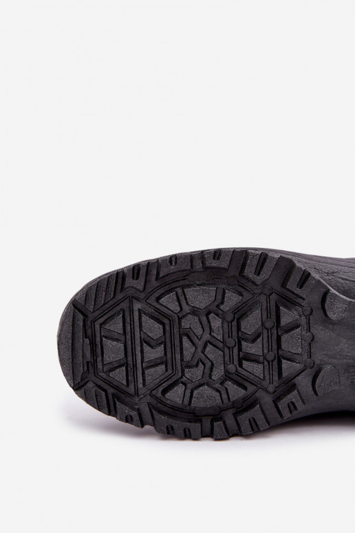 botas de nieve para hombres con forro de pelaje negro Linnora