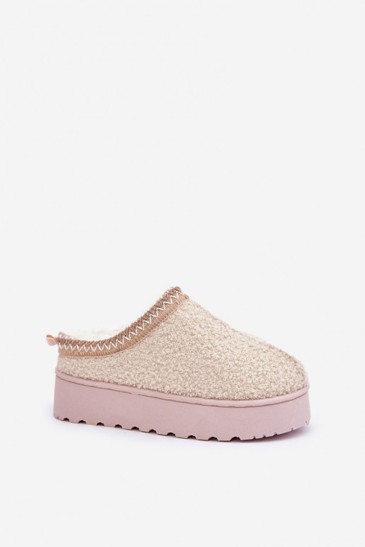 Botas de nieve Femenino con una plataforma Z Haftem color marfil Tirissa Botas de nieve Femenino con una plataforma Z Haftem color marfil Tirissa