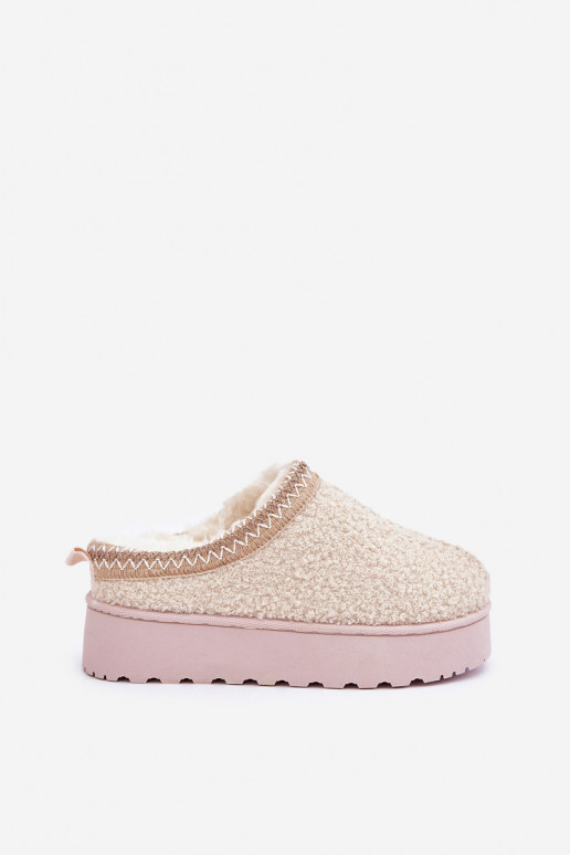 Botas de nieve Femenino con una plataforma Z Haftem color marfil Tirissa Botas de nieve Femenino con una plataforma Z Haftem color marfil Tirissa