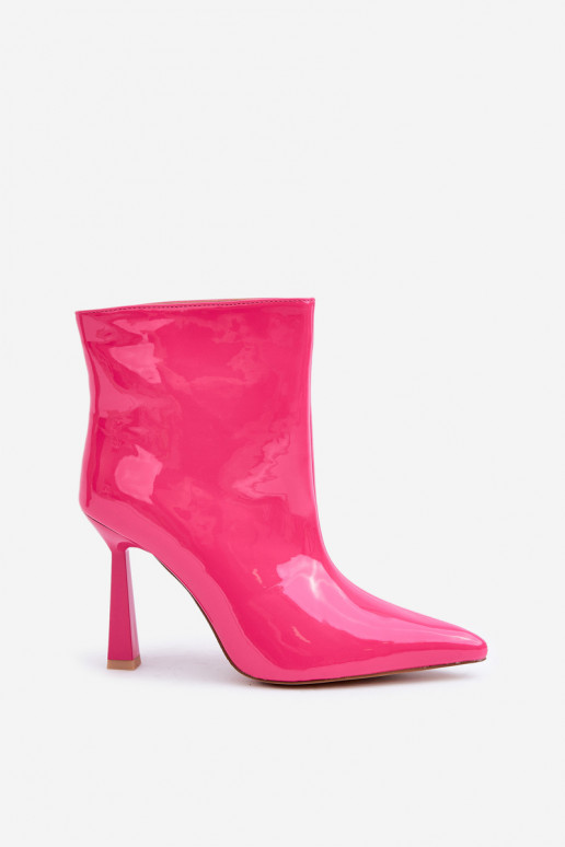 botines con efecto charol modelo Szpice de tipo slip-on color rosa Seliri