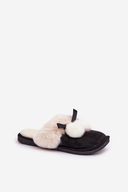 Zapatillas de mujer con forro de piel color negro Įjungtartani