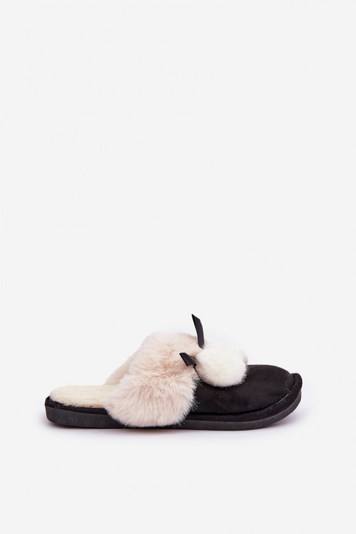 Zapatillas de mujer con forro de piel color negro Įjungtartani