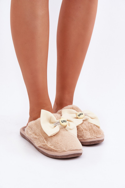 Zapatillas de mujer con forro de piel I Lankas color arena Olfedi