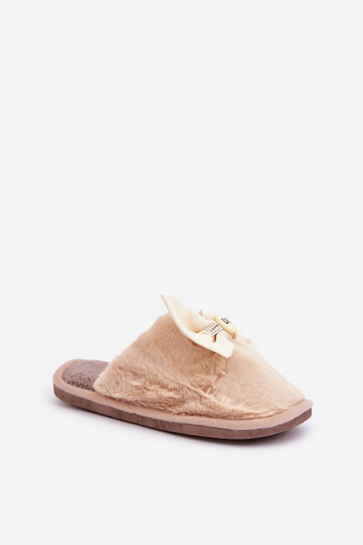 Zapatillas de mujer con forro de piel I Lankas color arena Olfedi