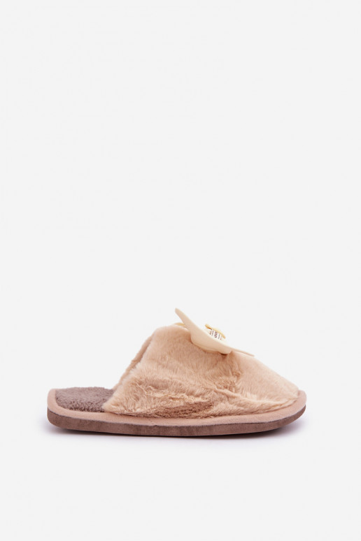 Zapatillas de mujer con forro de piel I Lankas color arena Olfedi
