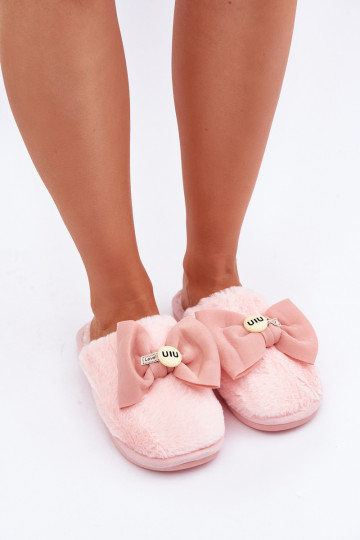 Zapatillas Femenino con un abrigo de piel I Arco color rosa Olfedi