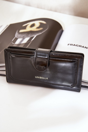 Cartera de mujer de cuero ecológico de color negro Kalinessa