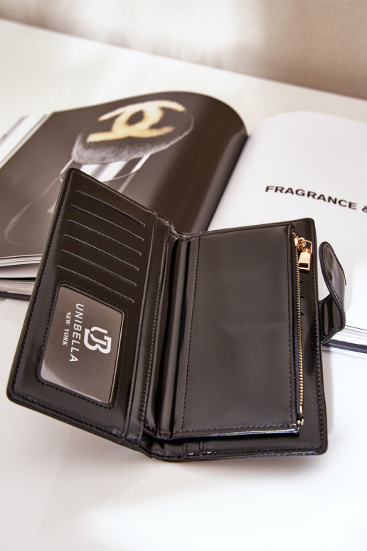 Cartera de mujer de cuero ecológico de color negro Kalinessa