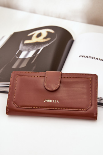 Cartera de mujer de cuero ecológico color marrón Kalinessa