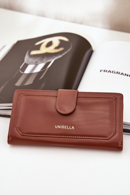 Cartera de mujer de cuero ecológico color marrón Kalinessa