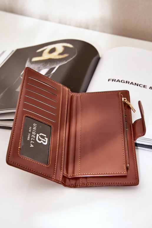 Cartera de mujer de cuero ecológico color marrón Kalinessa