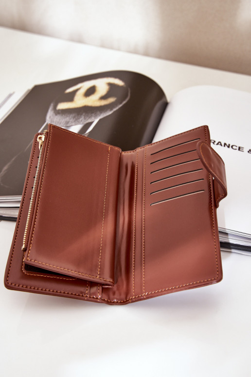 Cartera de mujer de cuero ecológico color marrón Kalinessa