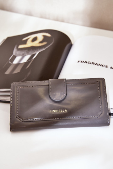 Cartera de mujer de cuero ecológico color gris Kalinessa