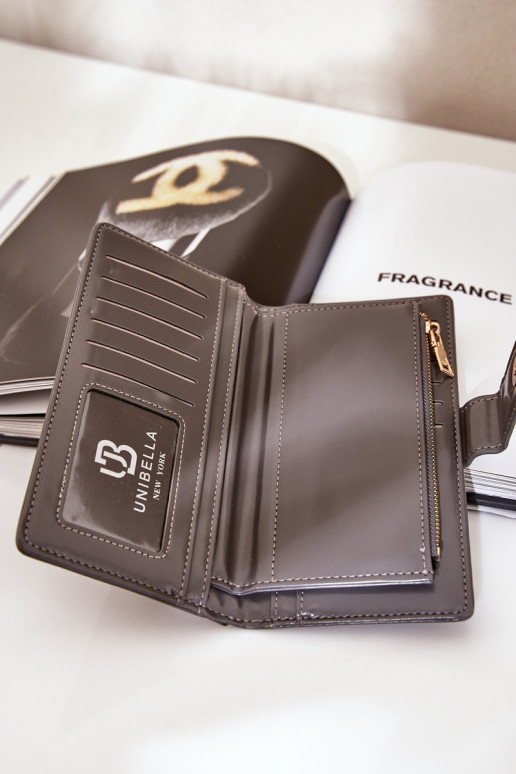 Cartera de mujer de cuero ecológico color gris Kalinessa