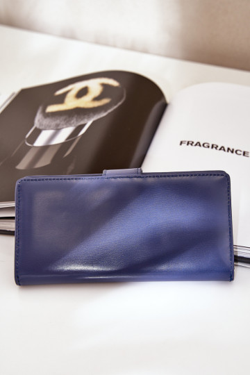 Cartera de mujer de eco piel color azul marino Kalinessa 2