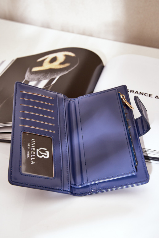 Cartera de mujer de cuero ecológico azul oscuro Kalinessa