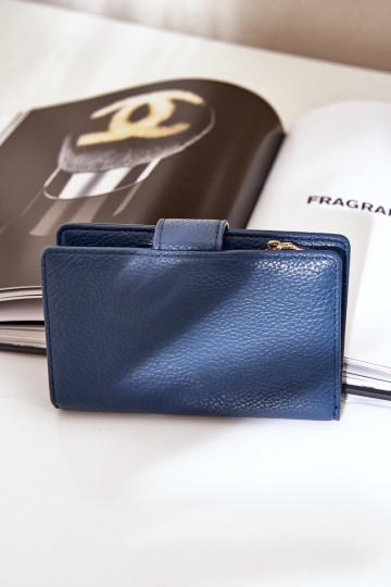 Cartera de mujer de eco piel color azul marino Isamille 2