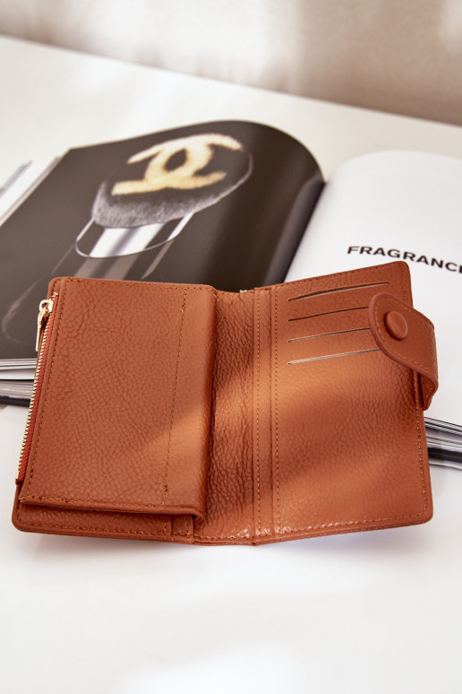 Femenino Billetera de cuero ecológico color marrón Isamille