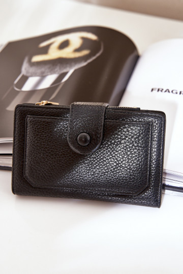 Cartera de mujer de eco piel color negro Isamille