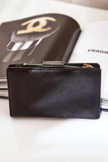 Cartera de mujer de eco piel color negro Isamille 2
