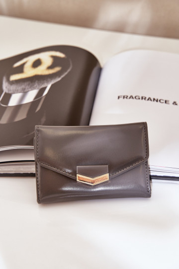 Cartera de mujer laqueada color gris oscuro Rahner