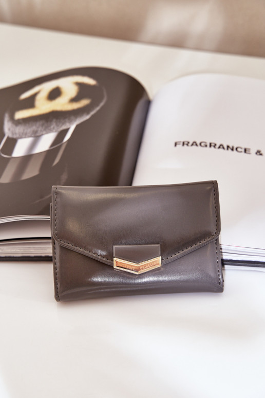 Cartera de mujer laqueada color gris oscuro Rahner