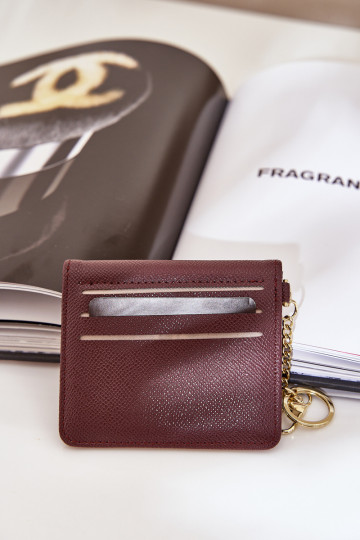 Etui Activado Karty Ze color doradom Brelokiem de cuero ecológico color marrón Iritinme 2