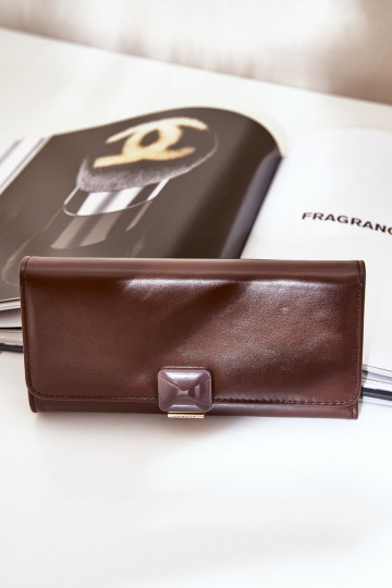 Eko Cuero Gładki Cartera de mujer CzekoladoAy Erolia