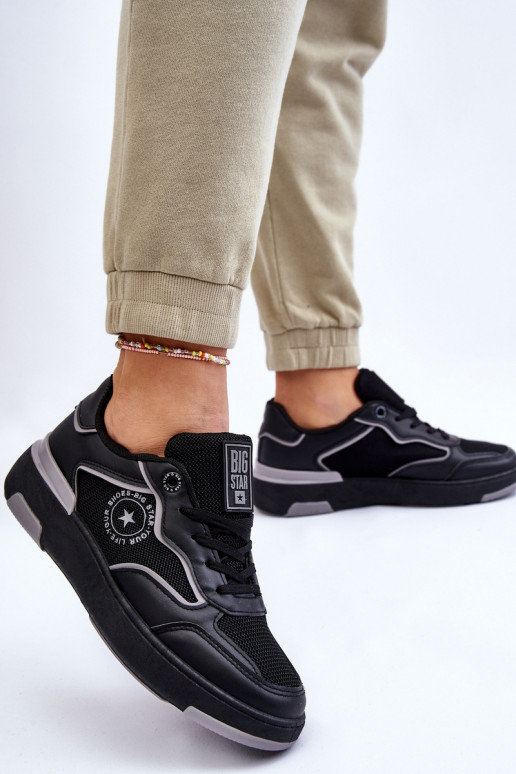 Femenino Estilo deportivo zapatos Big Star LL274443 Negro y-color gris Femenino Estilo deportivo zapatos Big Star LL274443 Negro y-color gris