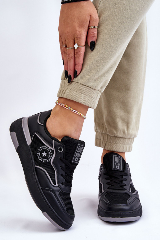 Femenino Estilo deportivo zapatos Big Star LL274443 Negro y-color gris Femenino Estilo deportivo zapatos Big Star LL274443 Negro y-color gris