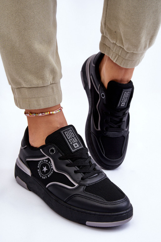 Femenino Estilo deportivo zapatos Big Star LL274443 Negro y-color gris Femenino Estilo deportivo zapatos Big Star LL274443 Negro y-color gris