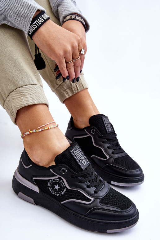 Femenino Estilo deportivo zapatos Big Star LL274443 Negro y-color gris Femenino Estilo deportivo zapatos Big Star LL274443 Negro y-color gris