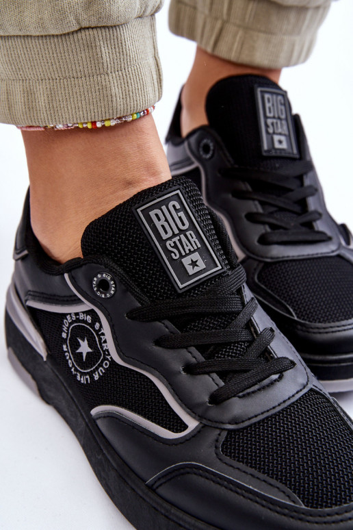 Femenino Estilo deportivo zapatos Big Star LL274443 Negro y-color gris Femenino Estilo deportivo zapatos Big Star LL274443 Negro y-color gris