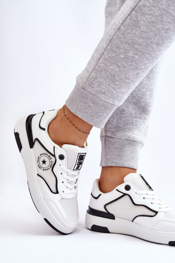 Zapatillas deportivas para mujeres Big Star LL274440 en blanco y negro