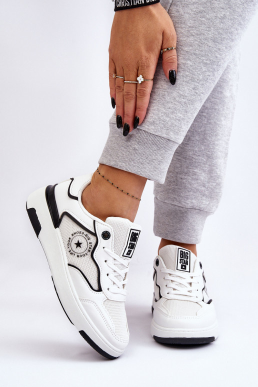 Femenino Estilo deportivo zapatos Big Star LL274440 Blanco-de color negro